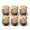 Ntresbonne 6 Pack 1 Inch Cabinet Knobs Gold and Grey