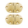 Antrader Brass Butler Tray Hinge, 2Pcs Round Edge Hinge Brass
