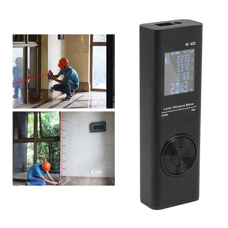 Laser Distance Meter High Accuracy Rechargeable 131ft Handheld Rangefinder with
