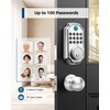 Keyless Entry Door Lock with Handle, App Control Front Door