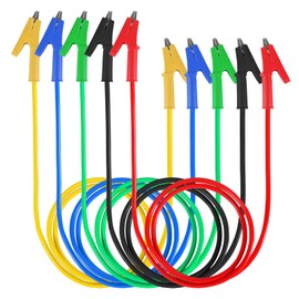 5PCS Dual Ended Alligator Clips Test Leads Crocodile Wire Cable Double-Ended Alligator Clip Test Leads Jumper Wire for Electrical Test (5 Colors)