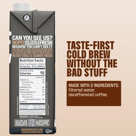 Wandering Bear Decaf Cold Brew Coffee - Bold, Smooth, No Sugar Added, Shelf-Stable, Ready to Drink, Gluten Free & Vegan Decaf Iced Cold Brewed Coffee Drink - 32 fl oz, 3 pack