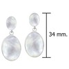 Classy Double Oval White Mother of Pearl Inlay .925 Sterling