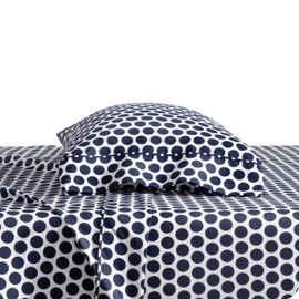 Bare Home Twin Sheet Set - 1800 Ultra-Soft Microfiber Twin Bed Sheets - Deep Pockets - Easy Fit - Extra Soft - 3 Piece Set - Bedding Sheets & Pillowcases (Twin, Pennytile - White/Midnight)