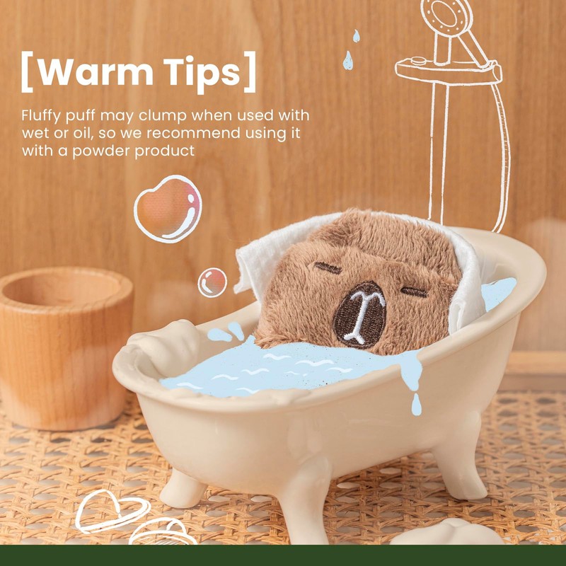 Momo's Workshop Fluffy Powder Puff, Large Makeup Puff for Applying