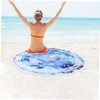 WHAMVOX Printed Beach Towel Fun Round Microfiber Towel for Beach