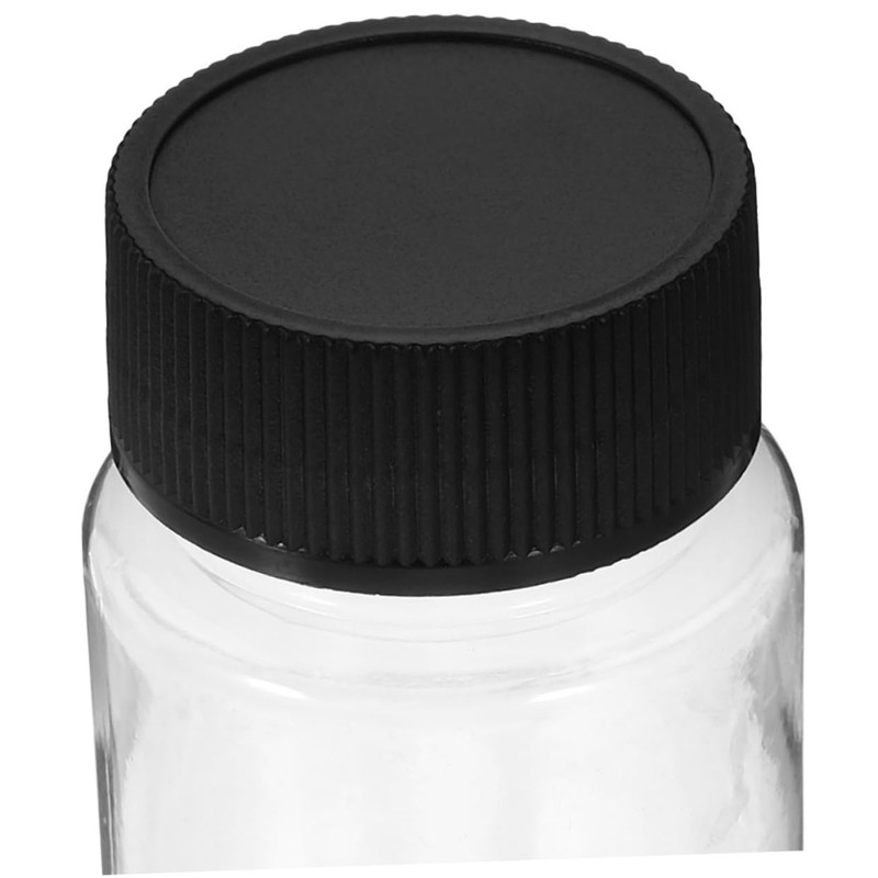 ULTECHNOVO 24pcs Wide Mouth Sample Bottles With Black Screw Caps
