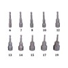Aiweijia 10pcs Metric 6mm-19mm Magnetic Nut Driver Set Socket Adapter