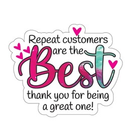 500pcs Repeat Customers are The Best Stickers Roll, Boutique Handmade Stickers, Pink Thank You Stickers Small Business Freebies Customer Appreciation Stickers
