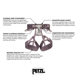 PETZL, Selena, Harness For Indoor Climbing, Cliff And On Long Routes, Violet, M, Woman