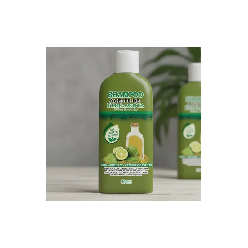 Shampoo Aceite De Bergamota Barba Y Cabello 500ml