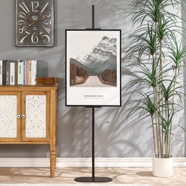 Ironlux Adjustable Easel Stand for Sign, Art Display Stands for Frames up to 64", Metal Heavy Duty Floor Easels for Painting, Antique Tall Picture Easels with Base for Signs Photos Display