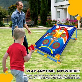 Bean Bag Toss Game for Kids Outdoor Activities, Cornhole Games for 3 4 5 6 7 8 Years Old Boys Girls, Fun Outside Toys for Family Party Games, Ideal Birthday for Ages 4-8 Toddlers