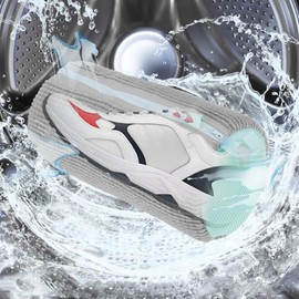 2Pcs Laundry Shoe Bags for Washing Machine Trainer Washing Machine Bag Reusable Wash Bag for Trainers with Zipper Cleaning Pouch Shoe Laundry Pouch for Cleaning Footwear Tear Resistant (grey)