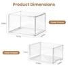 Large Clear Stackable Storage Drawers, 1 Pack Acrylic Organizer Bins