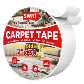 SWRT Carpet Tape Double Sided, 2 Inch x 30 Yards – Carpet Adhesive for Hardwood Floors, Heavy Duty Anti Slip Rug Grip Tape, Works as Rug Grippers, Residue Free, Wood Safe, Easy Removal for Tile