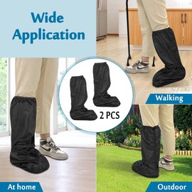 Mybow Orthopedic Walking Boot Cover for Broken Foot Injuries Cast Cover Tall Medical Boot Cover for Walking Boot Outdoor Rain Snow Fracture Surgical Boot Cover Recovery Foot Cast Protector - 2 PCS