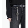 Acha Ah-Cha Multi Link Vintage Feather Pants Chain _ Silver