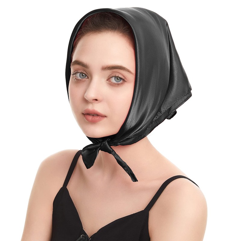 Zando Silk Head Scarf Wrap Neck Scarf Women Silk Feeling