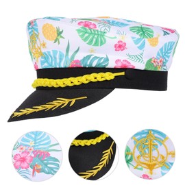 LABRIMP Captain Hat for Cosplay Floral Design Lightweight Comfortable Decorative Sailor Hat
