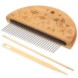 Operitacx 5 Sets Tapestry Weaving Kit Loom Steel Comb Wooden Crochet Needle Complete Set of Weaving Tools for