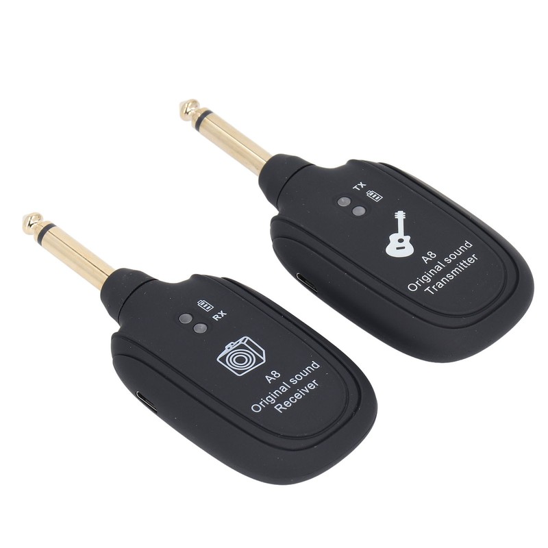 Electric Guitar Transmitter Receiver Set 6.35mm Rechargeable Wireless Guitar System