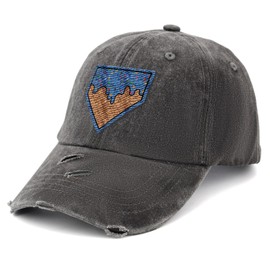 Baseball Ice Cream Dripping Baseball Home Plate Drip Sun hat Golf Embroidered
