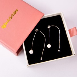 Women's 925 Sterling Silver Earrings with Gift Box, Fashion Stud Earrings, Best Women Gift, Sophisticated and Dynamic Jewelry of High Quality, Sterling Silver, Not included