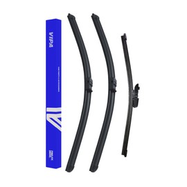 Vipa Car Parts Premium Wiper Blade Set | fits: VW GOLF PLUS FACELIFT Hatchback (Apr 2009 to May 2014) | All-Weather Performance | Durable, Streak-Free Windshield Wipers | Easy Installation