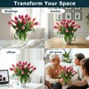 Bailikang 20PCS Fake Tulips Artificial Tulip Silk Flowers Fake PU