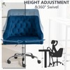 MOJAY Velvet Office Swivel Chair, Vanity Chair, Fabric Desk Chair,