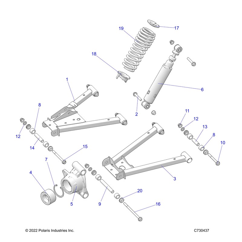 Polaris RZR Screw, Genuine OEM Part 7519042, Qty 1
