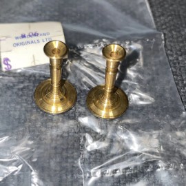 Clare-Bell Brass Wonderland originals BRASS Dollhouse Miniature Candlesticks 1 Inch Tall