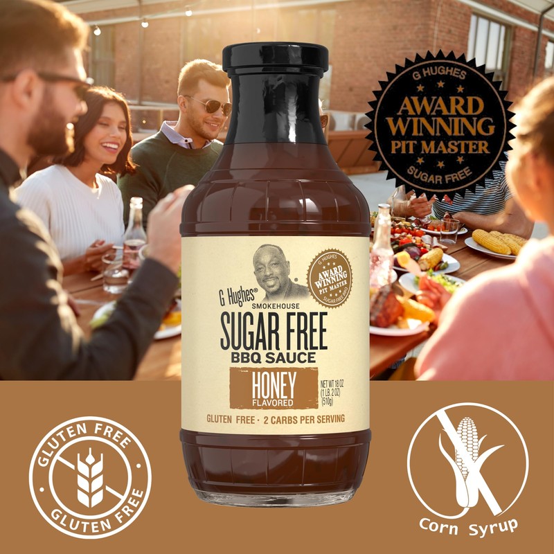 G Hughes Sugar Free, Honey BBQ Sauce - Honey Barbecue