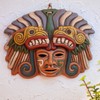 NOVICA Handmade Multicolor Ceramic Mask 'Quetzalcoatl in Teotihuacan'