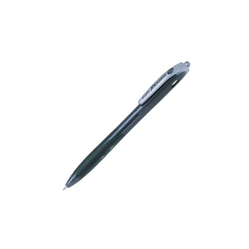 Pilot BRG100M10B Oil Based Ballpoint Pens, Rex Grip, 1.0, Black,