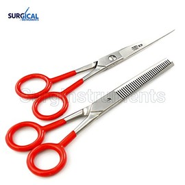 Professional Salon Hair Cutting Thinning Scissors Barber Shears Red Handles