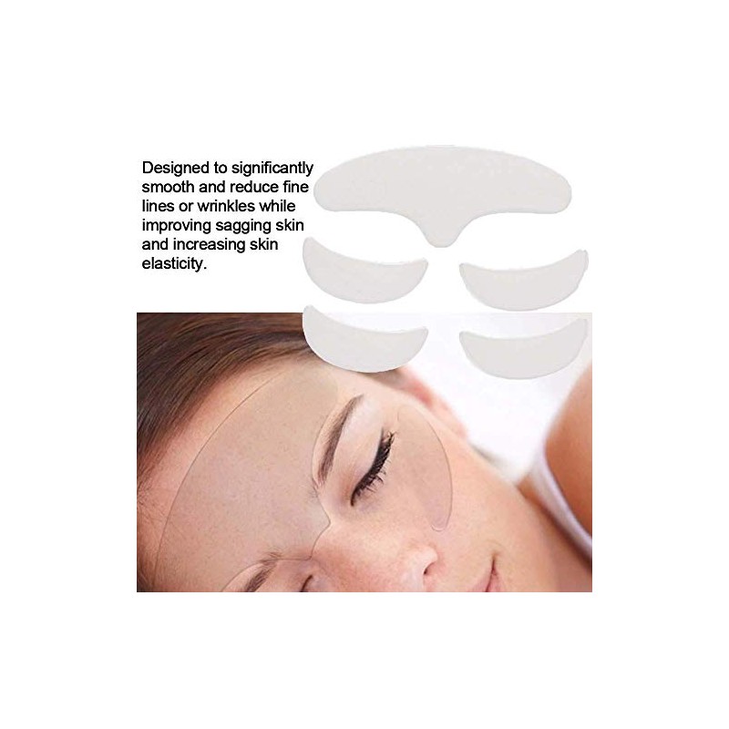 YUYTE Parches de Silicona para Arrugas, 5 Piezas Almohadilla Facial