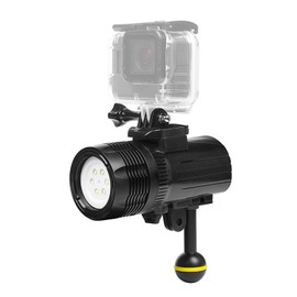 Yangers Waterproof Case Underwater Diving LED Torch Light, 60m Deep Water-Resistant Bright Video Lamp for GoPro Hero 7/6/5/4/3+/3/5 Session/HERO(2018)/Fusion DBPOWER APEMAN Camera