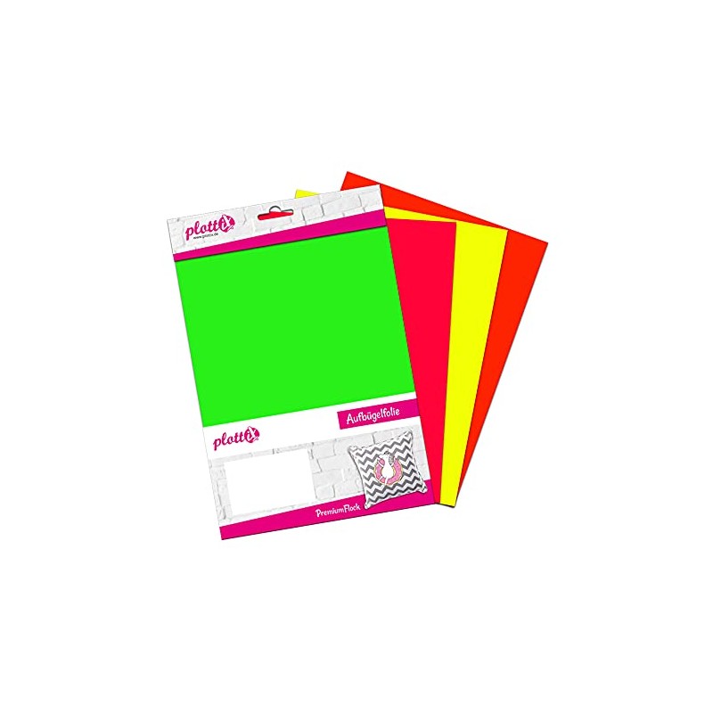 plottiX 101888 Iron-On Film Multi-Coloured 20 x 30 cm