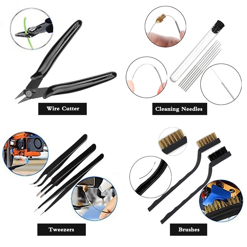 62pcs 3D Printer Tools, 3D Print Accessories Kit Includes Nozzle