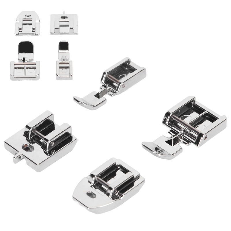 4Pcs Zipper Presser Foot Parallel Grooves Easy Operation Edge Design