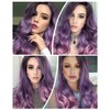 WIGNEE 26 Inches Purple Wig Dark Root to Purple and