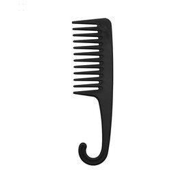Wide Tooth Comb for Curly, Wet, Long, Thick Hair & Wigs – Anti-Static Detangling Comb with Ergonomic Handle, Scalp-Friendly (Black)