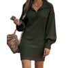 BTFBM Women Casual V Neck Knit Mini Fall Sweater Dresses