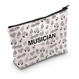 VAMSII Musician Gift Music Lovers Gifts Music Club Gift Band Gift Zipper Pouch Makeup Bag (Musician bag)