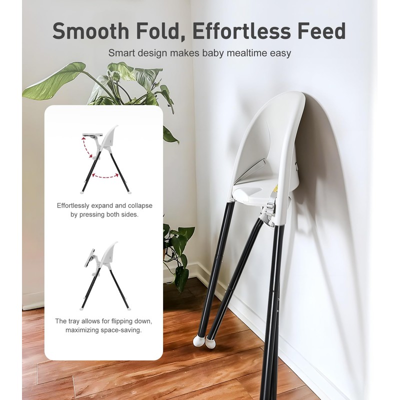 Funny Supply 3-in-1 Foldable High Chair, Portable & Convertible Baby