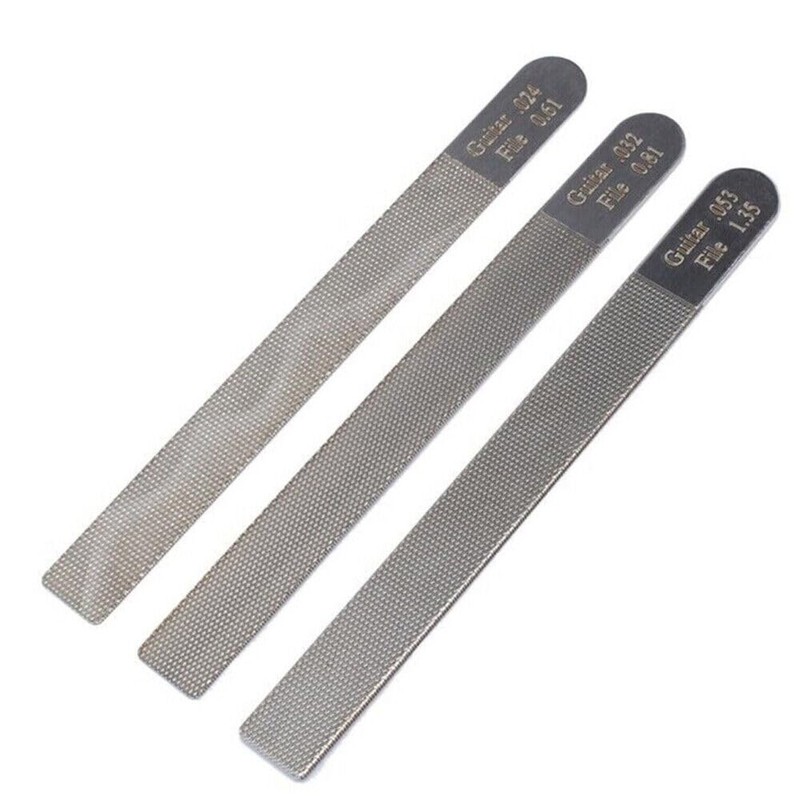 Guitar Nut Files and Fret Crowning Tool Set 4Pcs Steel