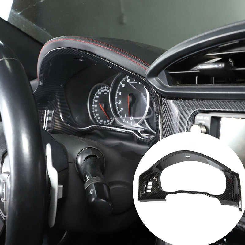 Car Central Control Dashboard Cover Carbon Fiber Style Replacement for