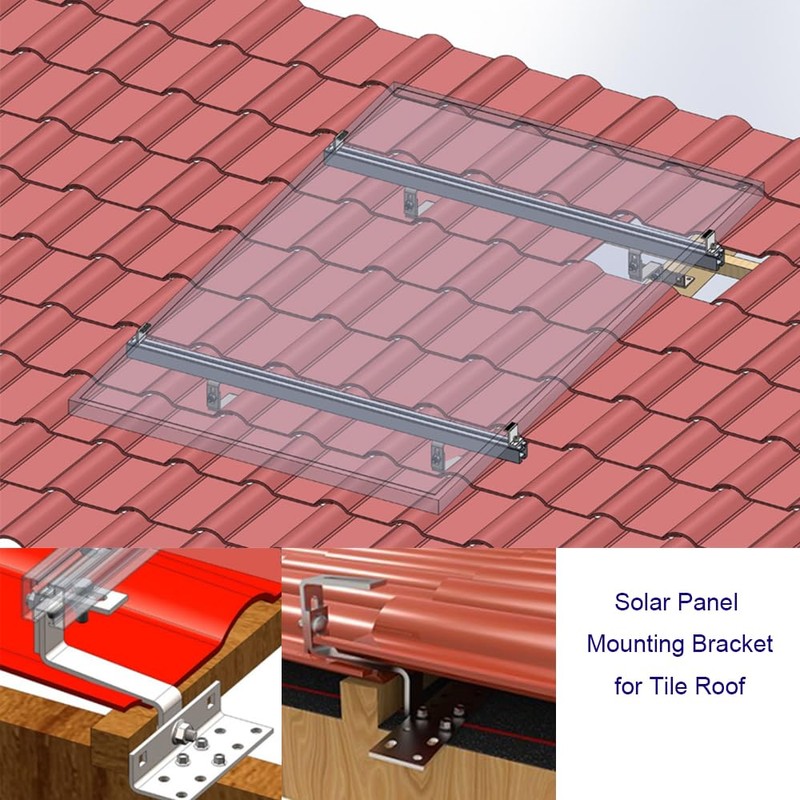 Solar Panel Mounting Bracket Kit to Metal Roof Sloped or